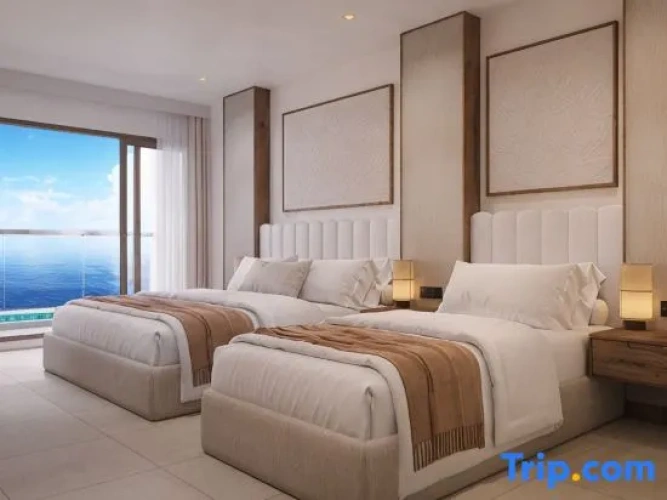 Deluxe Family room with balcony and with sea view