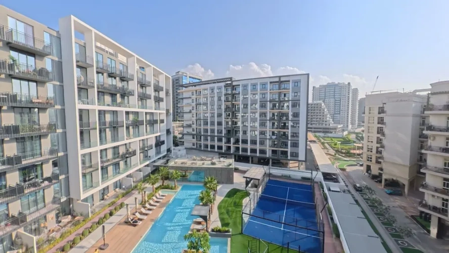 Double Apartment with balcony and with pool view