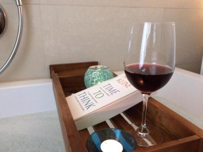 Apartment pool and lakeOver view