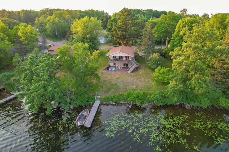 Lakefront Birchwood House w/ Deck + Fire Pit!
