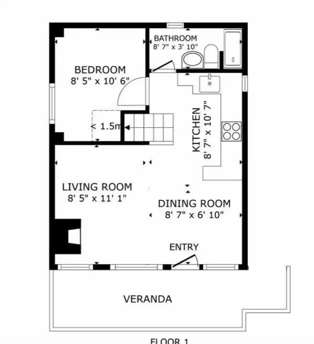 Double Cottage with balcony and with water view