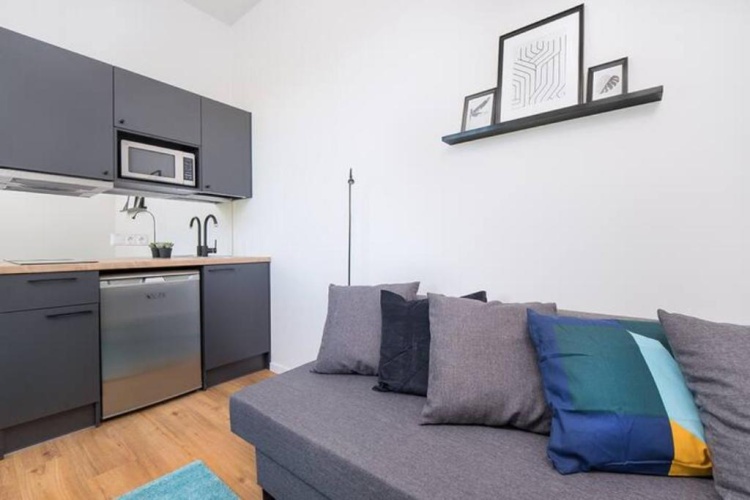 Studio with balcony