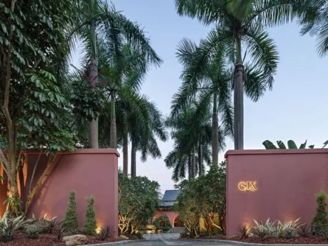 Outside