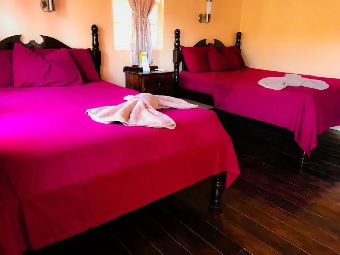 Deluxe Quadruple room with partial sea view