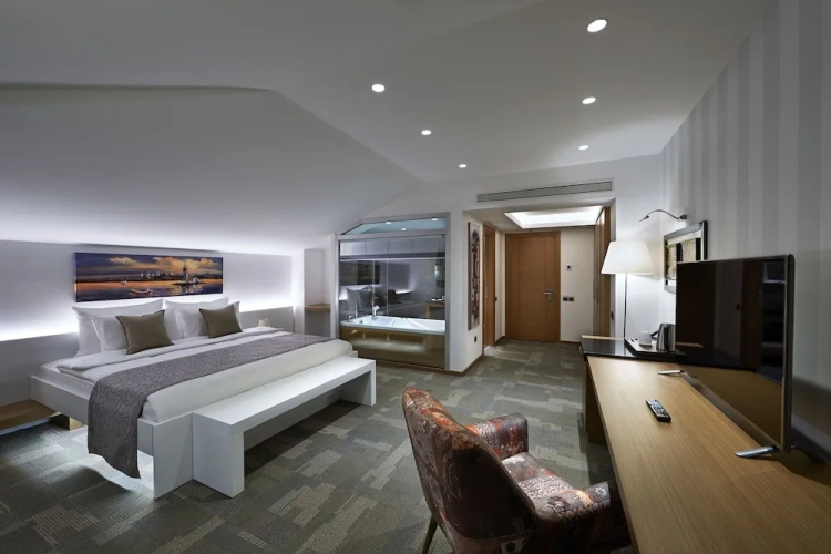 Business Double Suite with balcony and with hill view