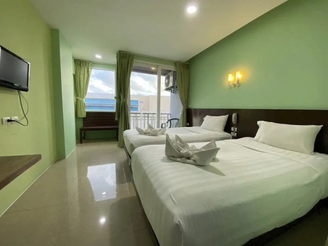 Superior Twin room with balcony and with city view