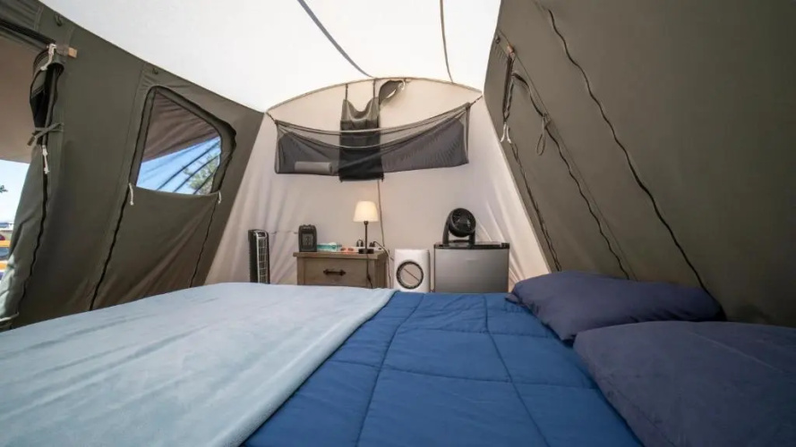FunStays Glamping Setup Tent in RV Park #2 OK-T2