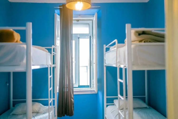 Bed in Dorm with city view