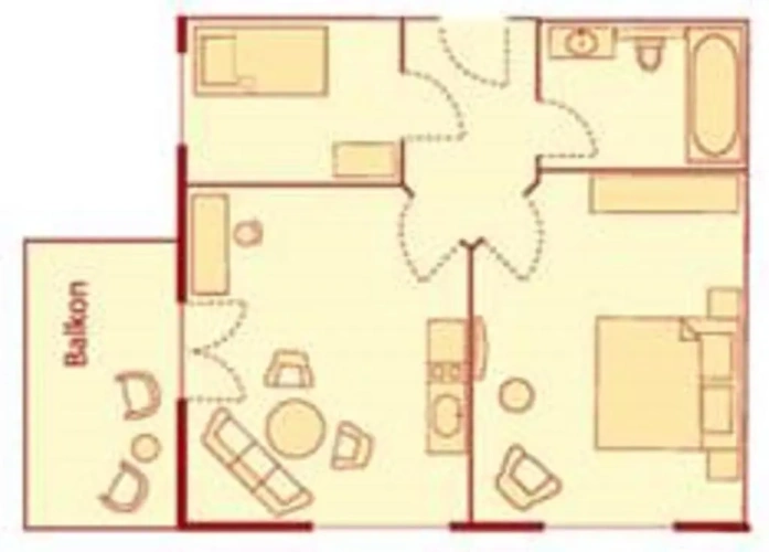 Suite with partial sea view
