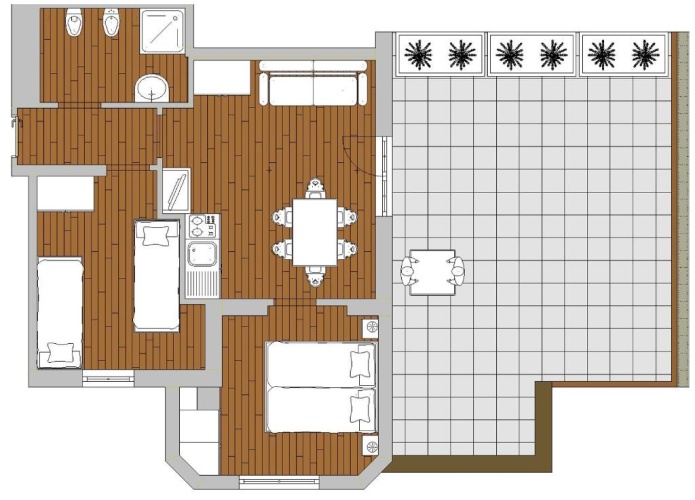 2 Bedrooms Apartment