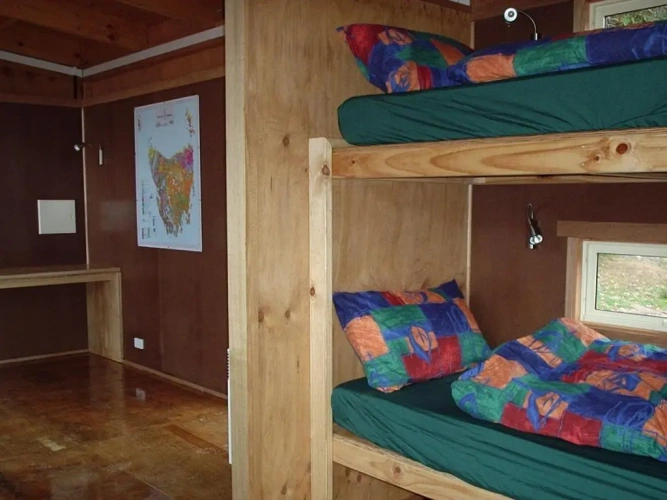 Bed in Dorm with balcony and with view