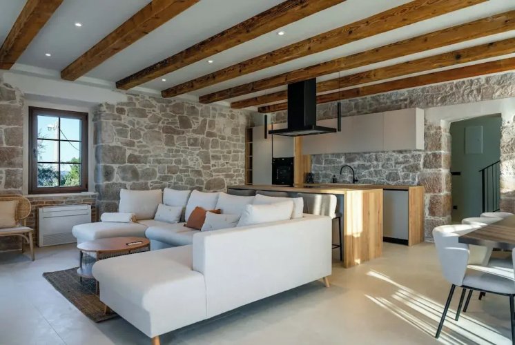 Sea front Villa Draga - infinity pool