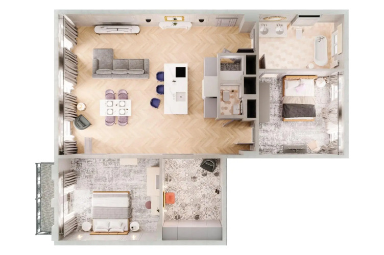 Фотография номера квартиры PiterApartments (ПитерАпартментс) на проспекте Невский 45/2