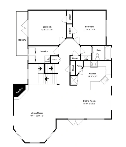4 Bedrooms Cottage with balcony