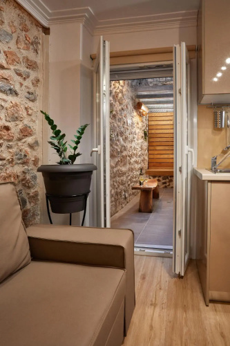 warm stone house