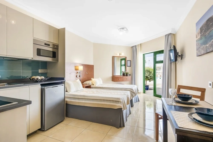Standard Twin Studio with pool view