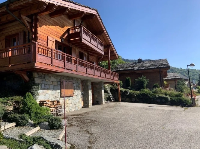 Chalet with balcony