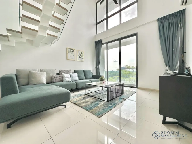 2 Bedrooms Luxury Duplex room with balcony and with city view