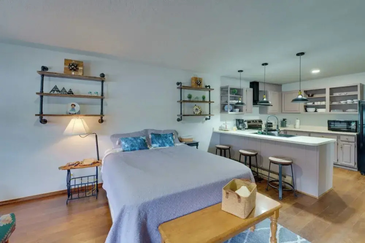 Ski Slope & Mtn Views: Waterfront Red River Studio