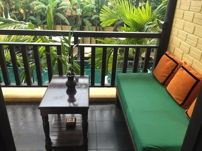 Double Family Suite with balcony and with pool view