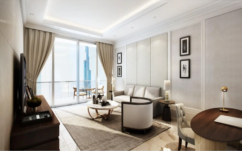 Executive Suite with Burj Khalifa and Fountain view