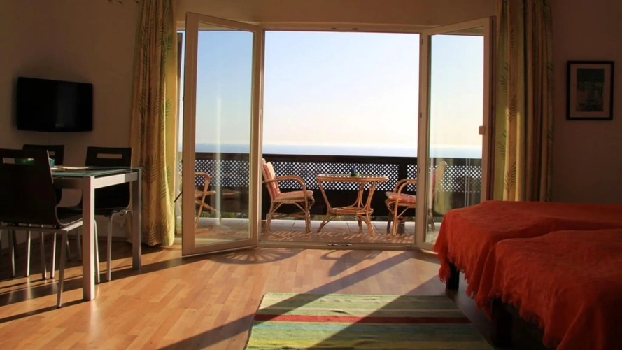 Studio with balcony and with view
