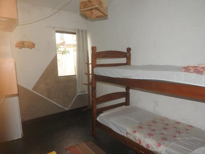 Bed in Dorm with balcony and with view