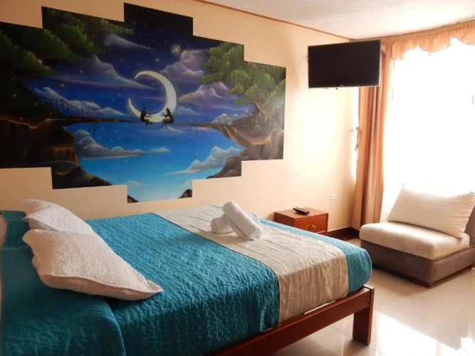 Standard Quadruple room with balcony and with view