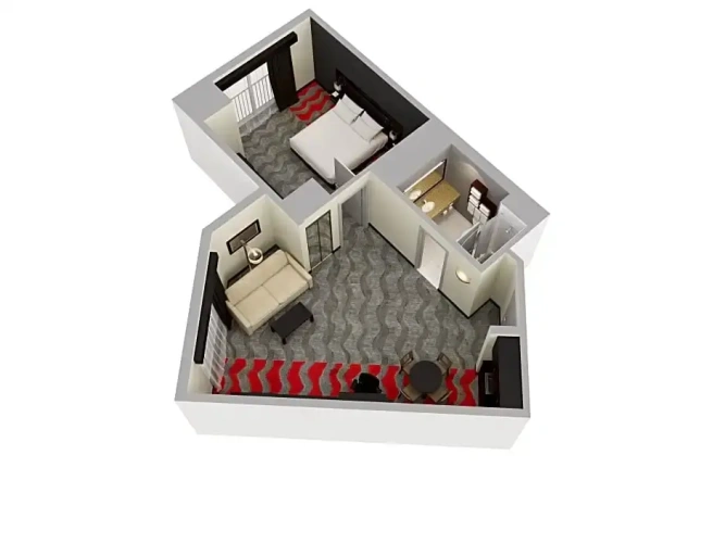 1 Bedroom Double Suite