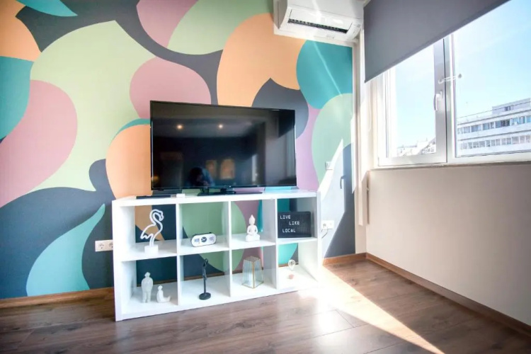 Abstract Flat With Urban View