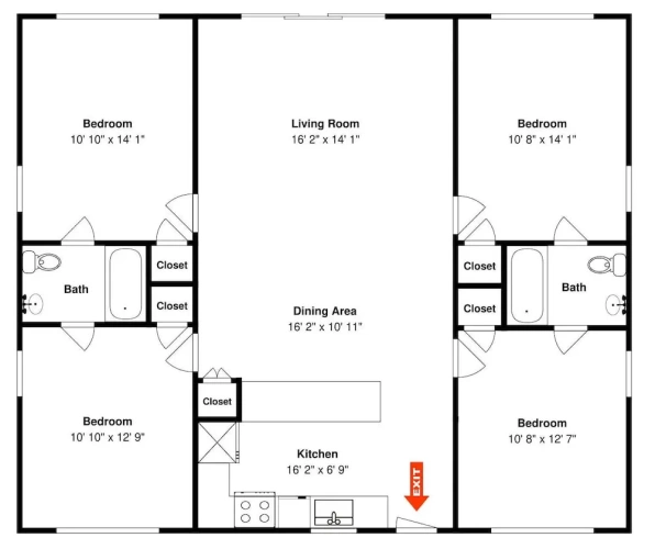 4 Bedrooms Studio