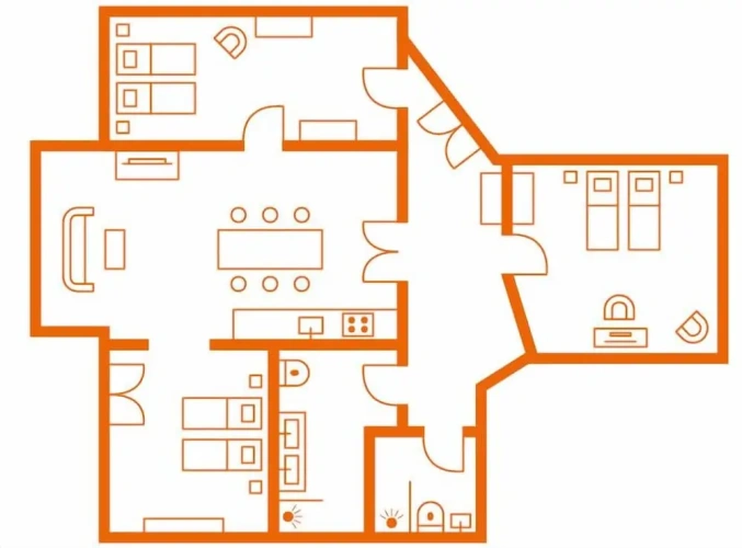 2 Bedrooms Family Apartment with balcony