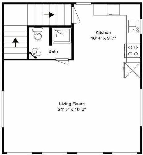 2 Bedrooms Cottage with balcony