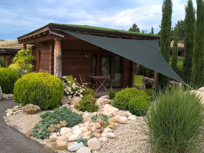 Chalet with garden view