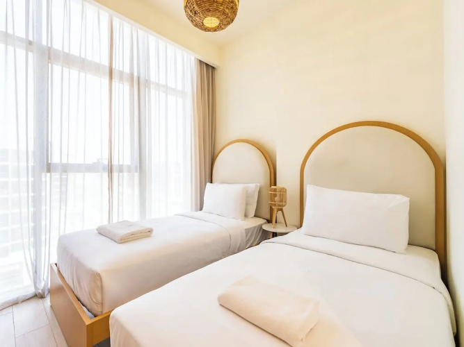 Condo With Burj Khalifa View In City