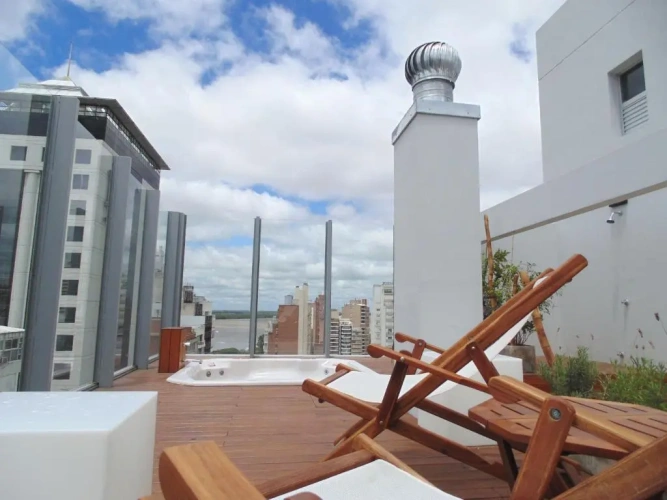 Studio with balcony and with view