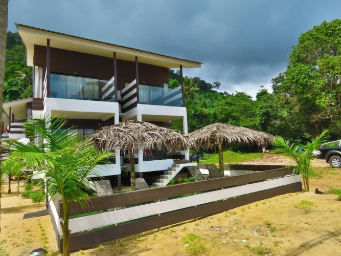 Chalet with balcony and with view
