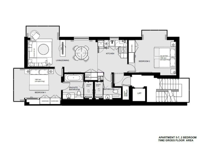 2 Bedrooms Apartment