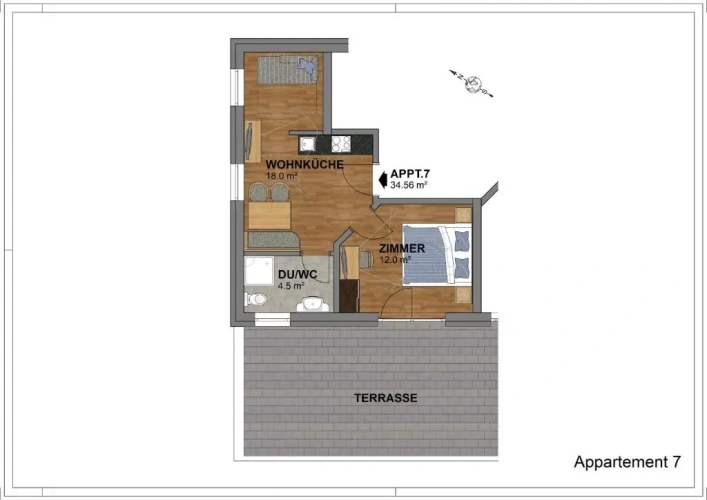1 Bedroom Apartment with balcony