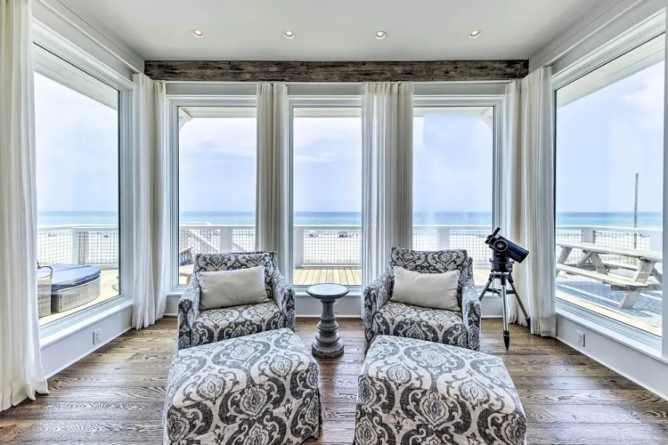 Luxe, Beachfront PCB Home w/ Decks & Grill!