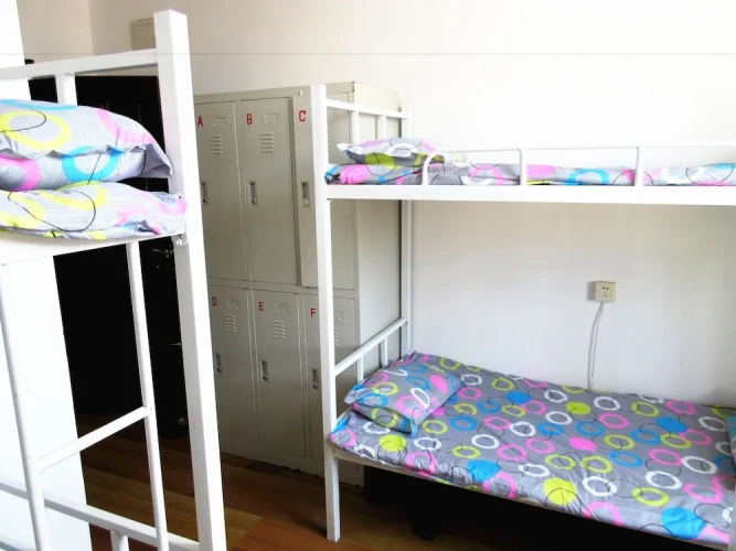 Bed in Dorm (female dorm) with view