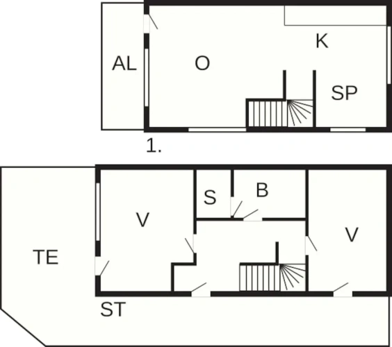 Cottage with balcony