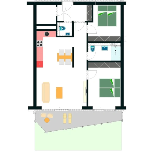 2 Bedrooms Deluxe Apartment