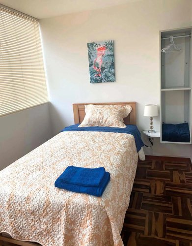 Pershing, lindo dpto. amoblado c/3 dorm y wifi.