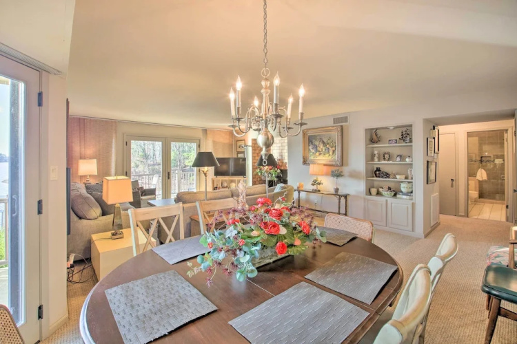 Fireplace, Pool Access: Waterfront Hot Springs Gem
