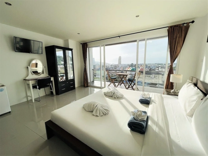 Studio with balcony