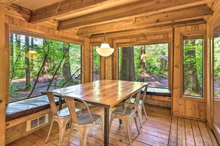Three Enchanting Riverfront Cabins: Hot Tub Access