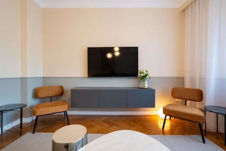 Elegant 3BR Flat Steps From Romanian Athenaeum
