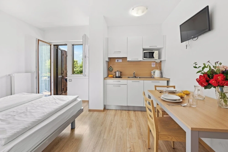 Double Studio with balcony and with view