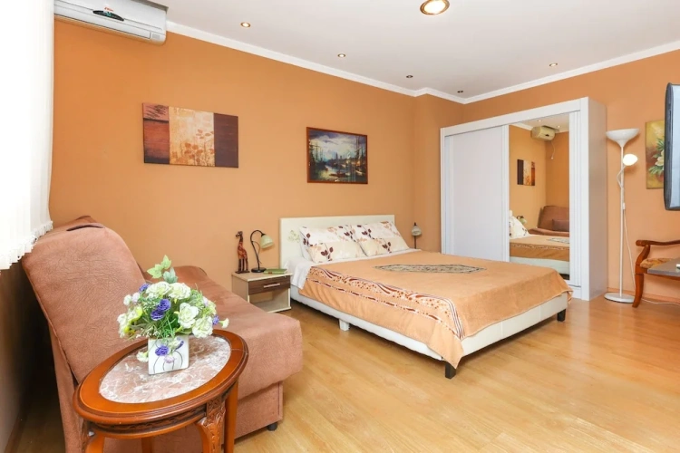 Family Studio with balcony and with sea view